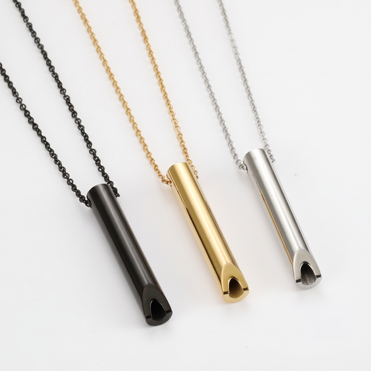 Mindful Breathing Necklace – Stainless Steel Meditation Pendant