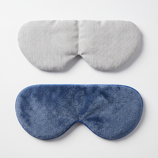 Microwavable Weighted Eye Mask for Sleep & Relaxation – Hot & Cold Therapy Meditation Eye Pillow