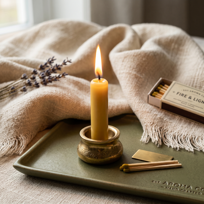 20-Minute Beeswax Meditation Candles – Smokeless Natural Beeswax Prayer & Mindfulness Candles (Set of 20)